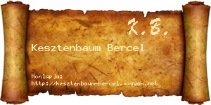 Kesztenbaum Bercel névjegykártya